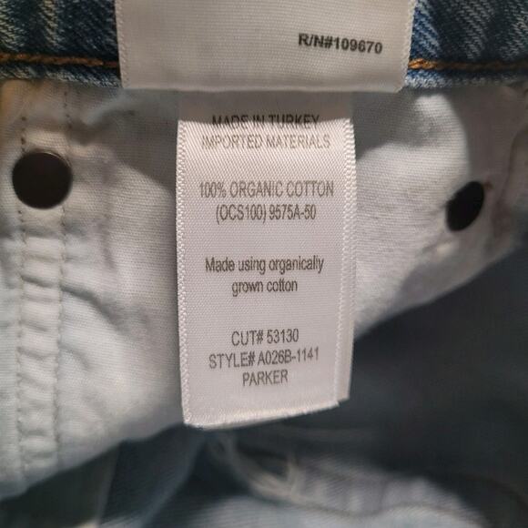 Agolde Shorts 27 Blue Parker Vintage Cut Off Button Fly Swapmeet A026B-1411 - Picture 6 of 9